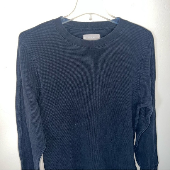 Everlane Waffle Knit Thermal Black Size Large - Picture 6 of 10